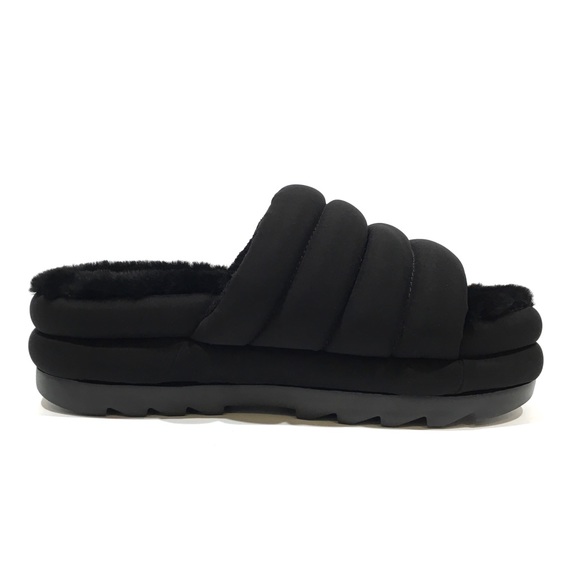 UGG Maxi Slide Platform Puffer Sandals -Black -Women’s US 10 -NEW - Picture 2 of 7